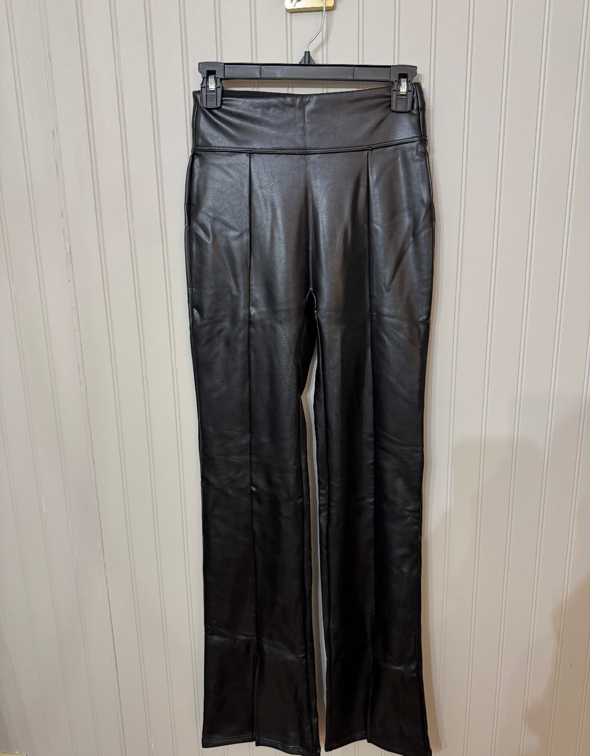 Abercrombie & Fitch Flare Vegan Leather Pants Women’s Small Black