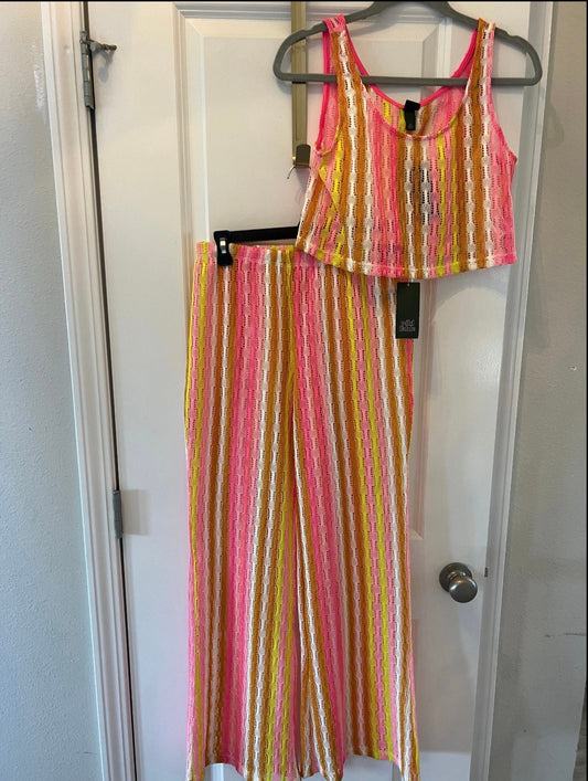 Wild Fable Beach Stripe Matching
Set Women's Size XS/S Pink
Yellow NWT