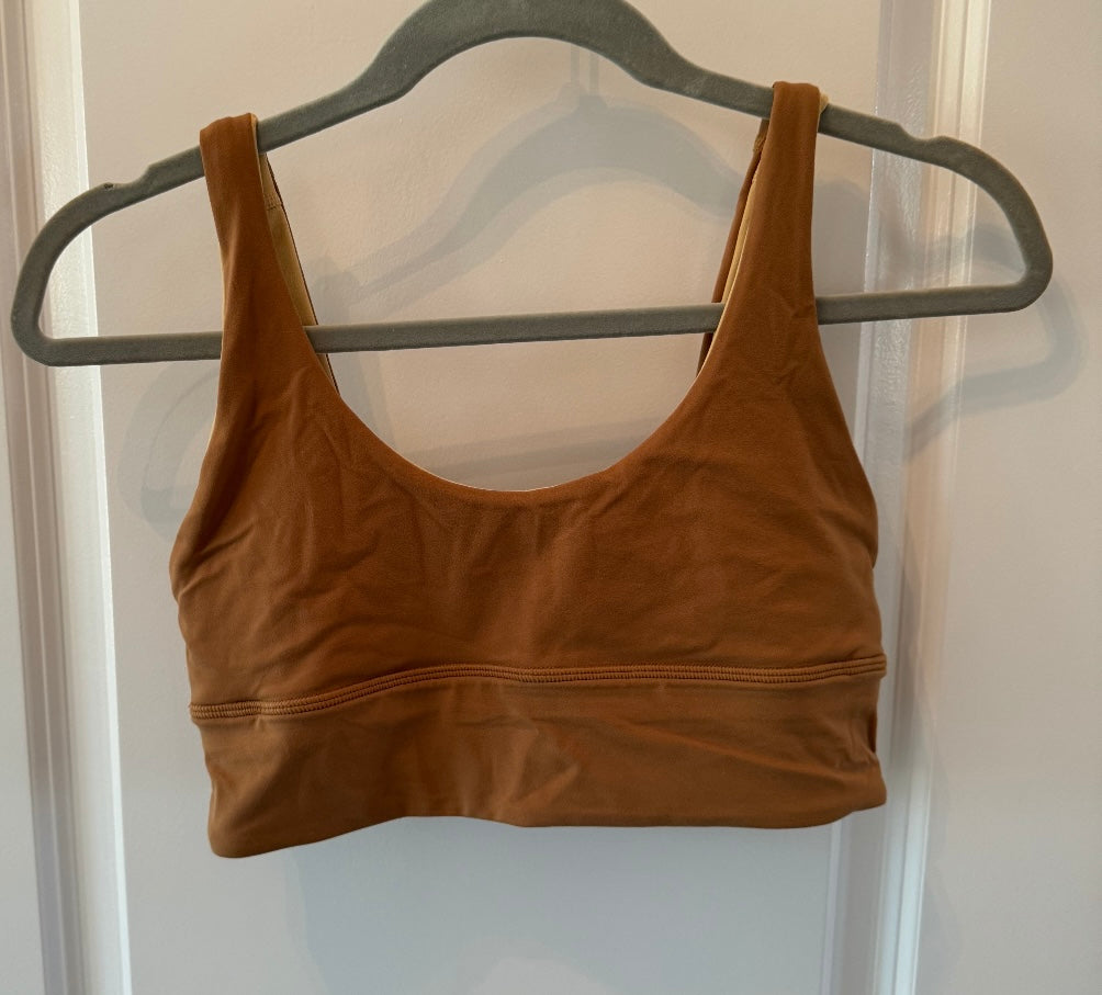 Lululemon Align Reversible Sports Bra Light Support Women’s Size 6 Bold Beige/Pecan Tan