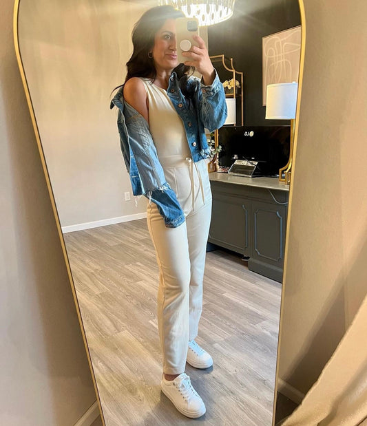 Sleeveless Jumpsuit Women’s Size Medium 8-10 Cream