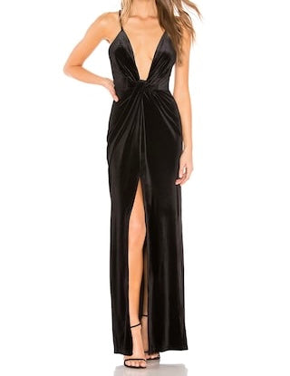 Revolve Superdown Aurora Velvet Maxi Dress Women’s XS Black