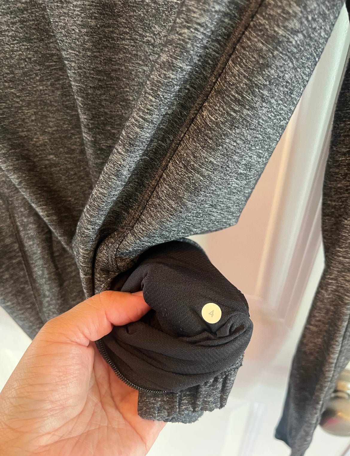 Lululemon Quarter Zip Active Pullover Women’s Size 4 Dark Gray Heather