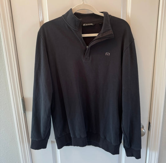 Travis Mathew Cloud Quarter Zip Men’s Medium Black