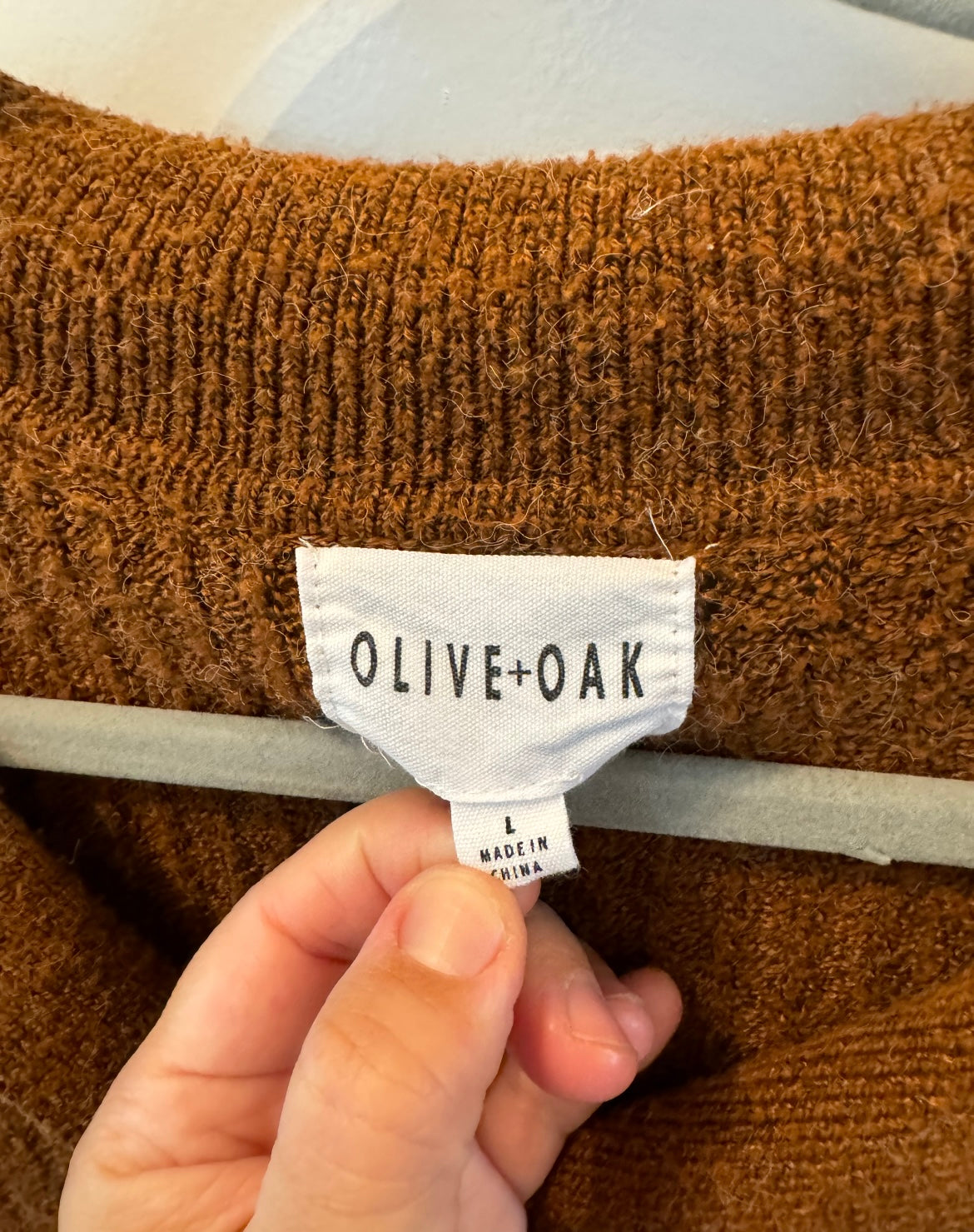 Olive + Oak Sweater Women’s Size Large Brown