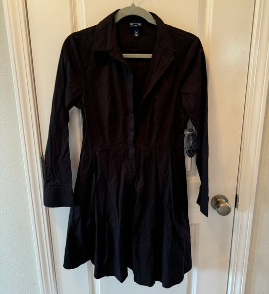 Fit Flair Shirt Dress Women’s Size Small Black