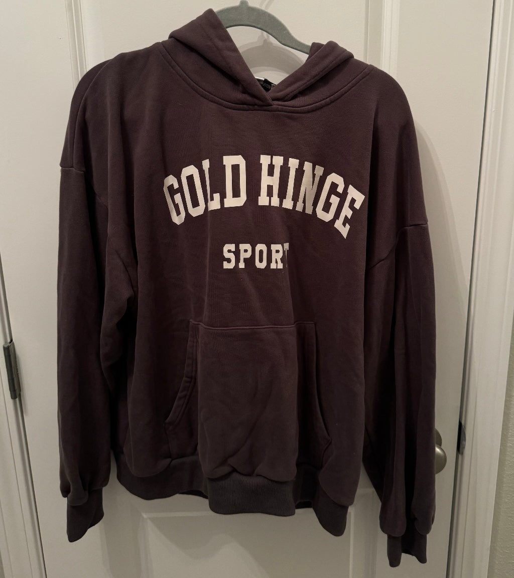 Gold Hinge Loungewear Hoodie Women’s Large Brown