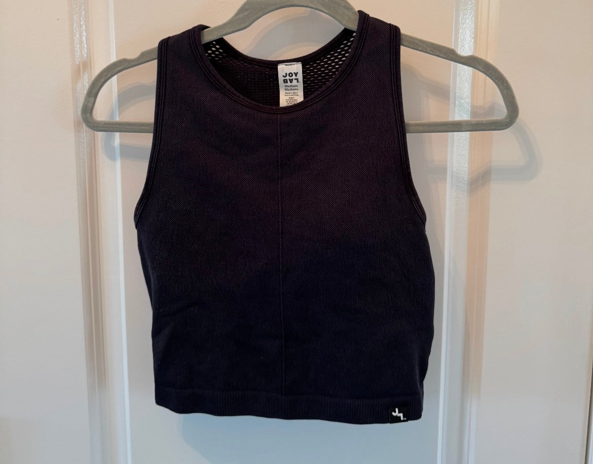 JoyLab Active Tank Mesh Back Women’s Medium Black