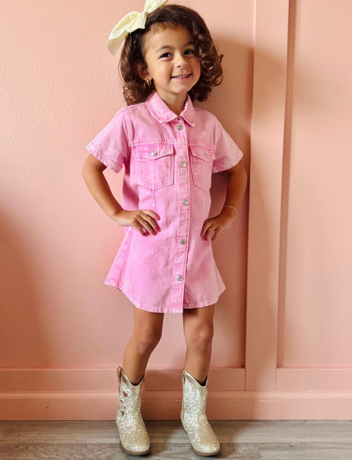 Cat & Jack Toddler Dallas Glitter Western Boots Gold