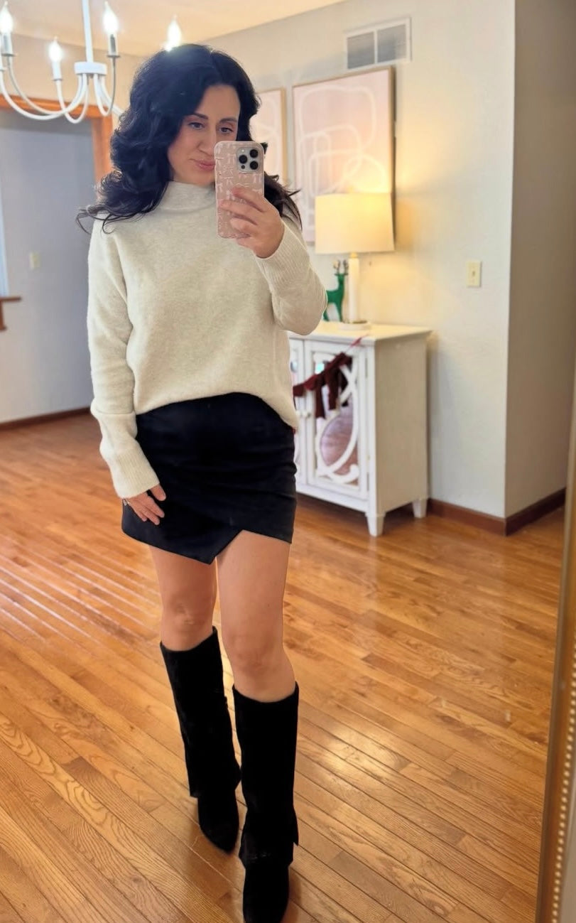 Uniqlo Premium Lambswool Crew Neck Sweater Women’s Medium Beige