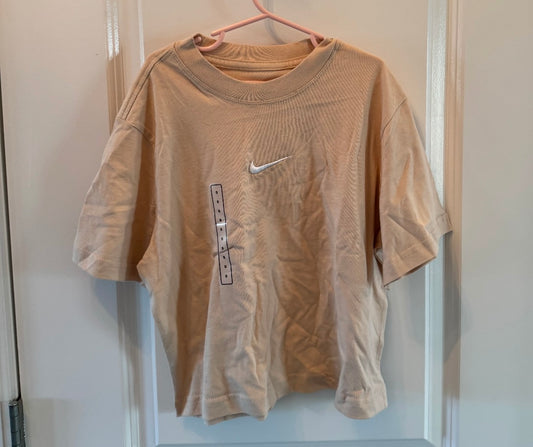 Nike Essential Boyfriend Tee Women’s Size Small Beige NWT