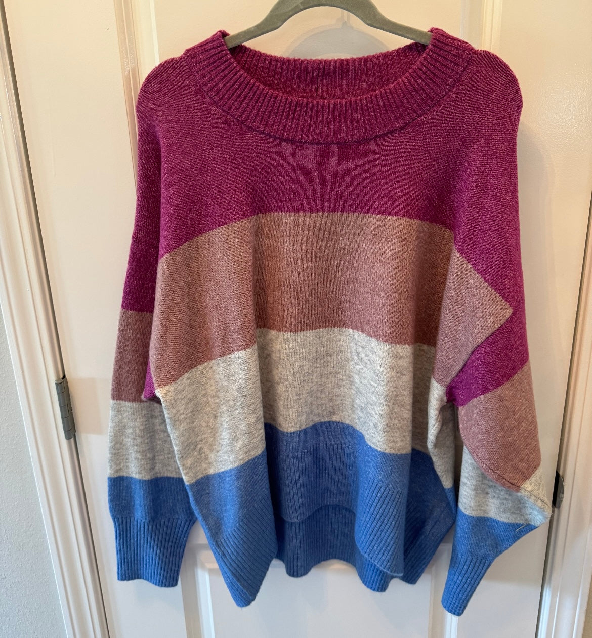 A New Day Wide Stripe Sweater Women’s Large NWT