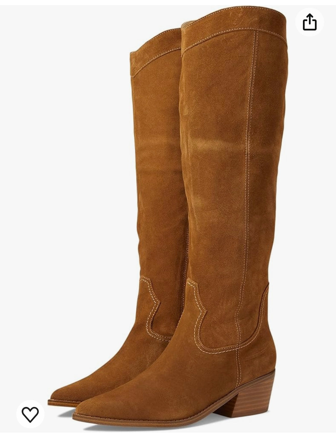 Nine West Orece Suede Tall Knee-High Boots Women’s 8 Dark Natural