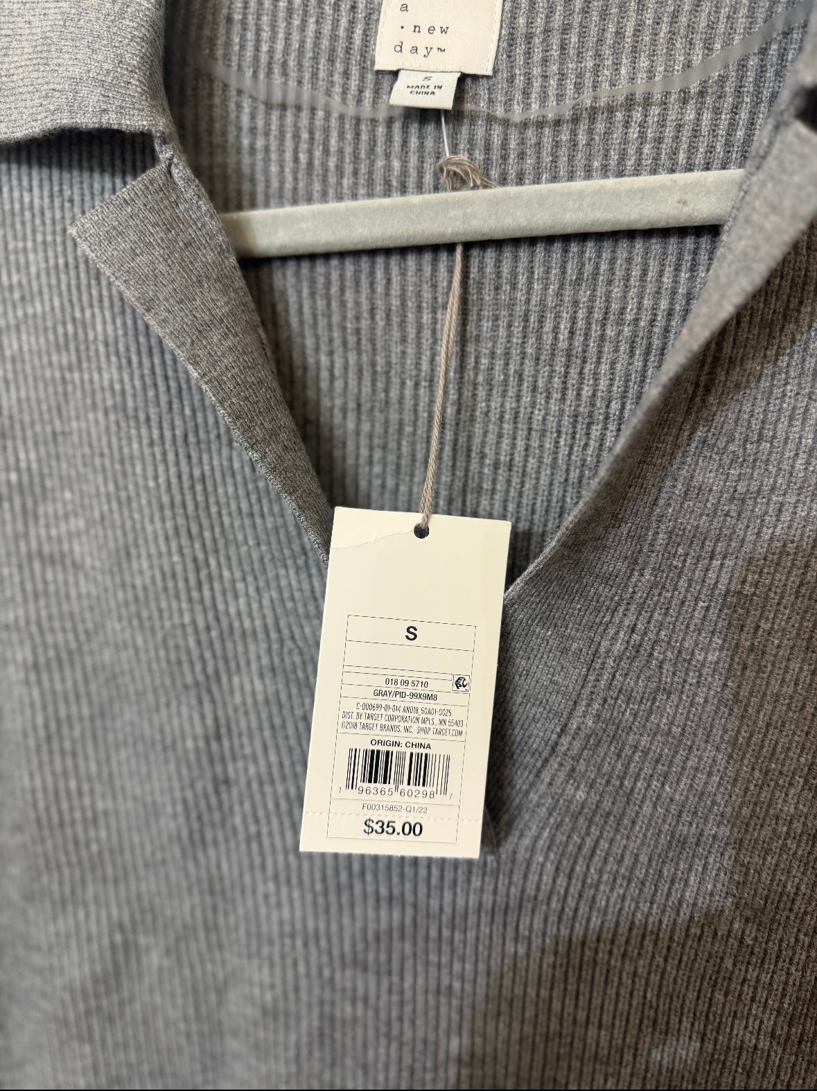 A New Day Knit Dress Women’s Small Gray NWT