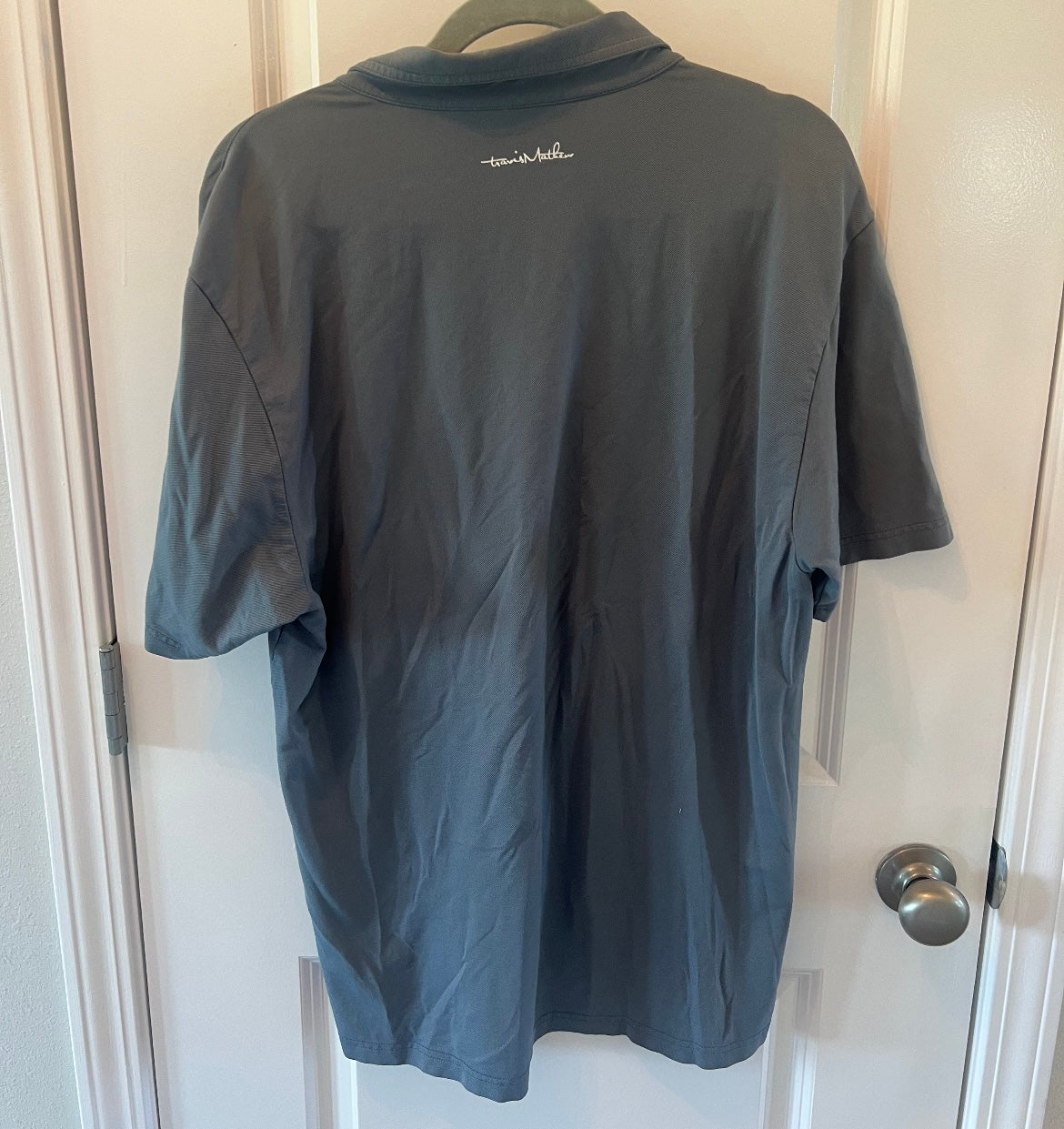 Travis Mathew Stipe Short Sleeve Golf Polo Men’s Size Large Gray