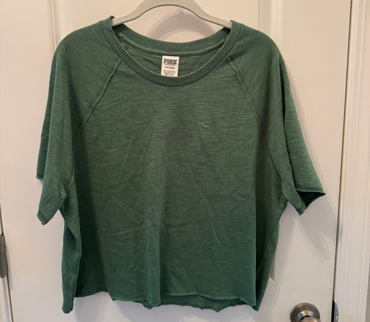 Pink Victoria’s Secret Tee Women’s  Large Green NWT
