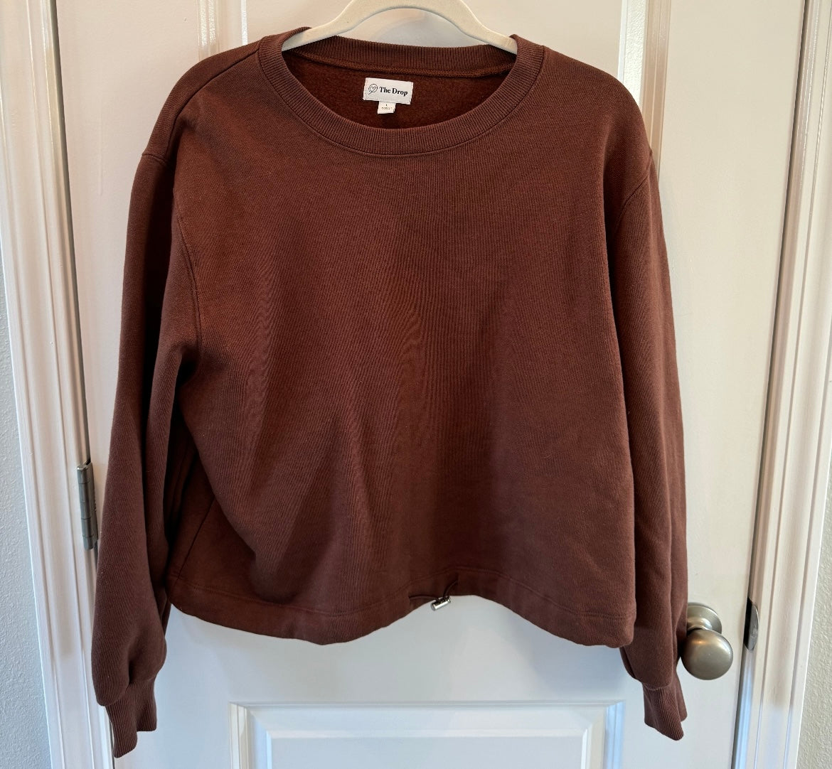 The Drop Crewneck Sweatshirt Women’s Size Large Brown