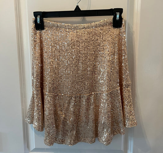 Buddy Love Sequin Skirt Women’s Size Small Champagne