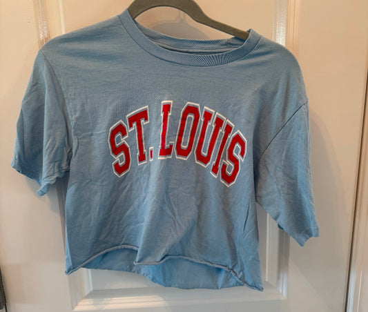 St Louis Cropped Tee Women’s Small Blue