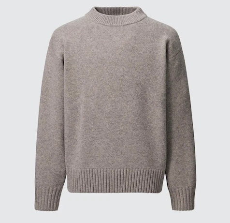 Uniqlo Premium Lambswool Crew Neck Sweater Women’s Medium Beige