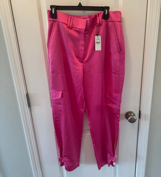 Express Satin Cargo Pants Women’s Size 10 Reg Pink NWT