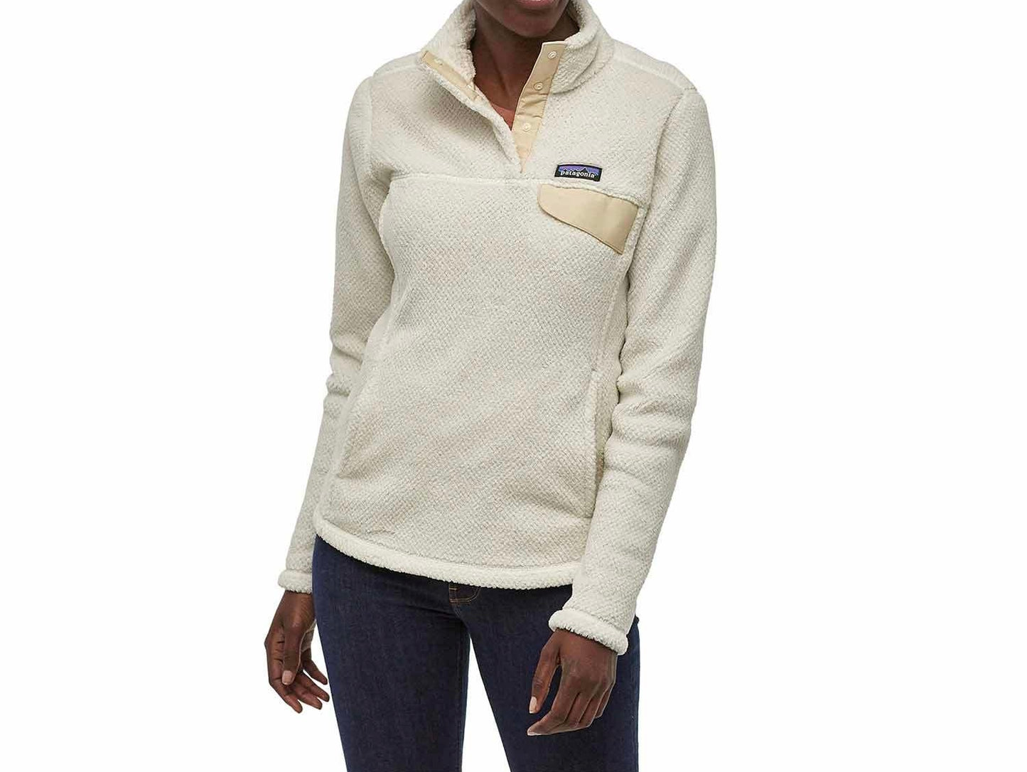 Patagonia Re-Tool Snap Pullover Women’s Size Medium Cream