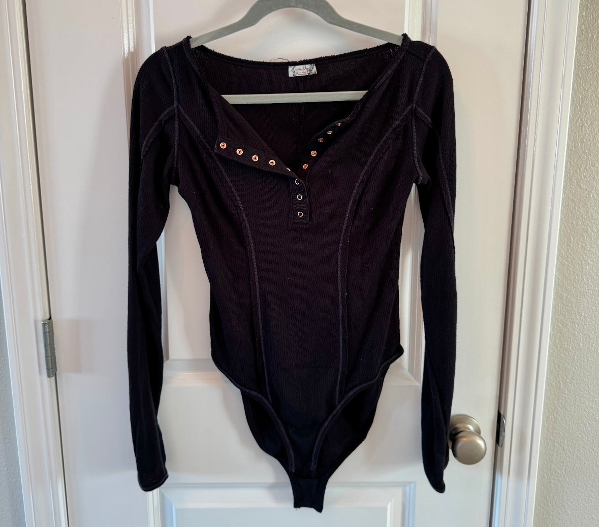 Free People Sloane Bodysuit Women’s Size XS Black