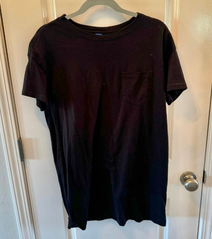 Old Navy Short Sleeve Pocket Tee Women’s Size Medium Petite Solid Black