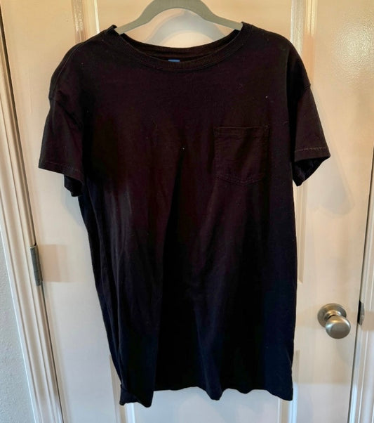 Old Navy Short Sleeve Pocket Tee Women’s Size Medium Petite Solid Black