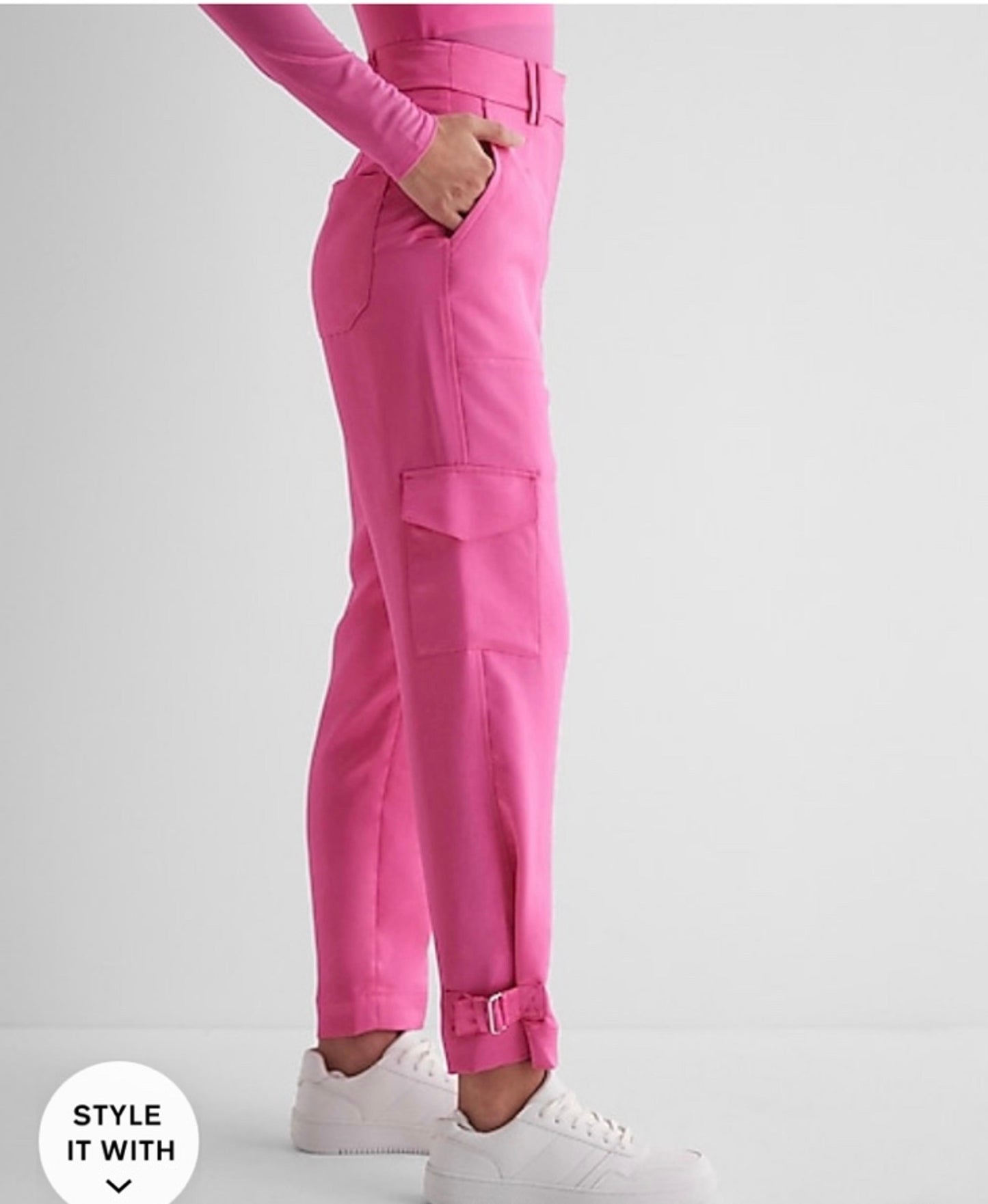 Express Satin Cargo Pants Women’s Size 10 Reg Pink NWT