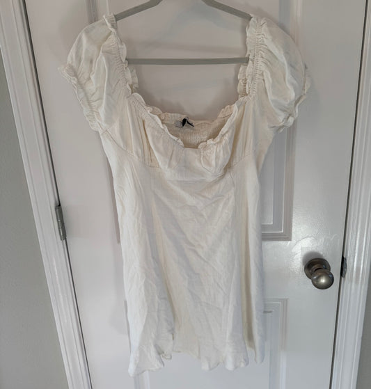 Sophie Rue Cotton Linen Mini Dress Women’s Large White