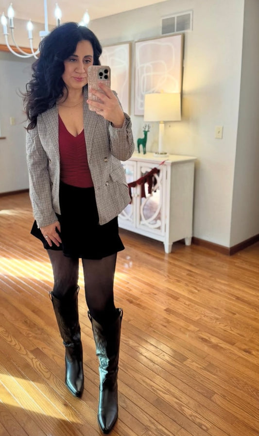 Wild Honey Plaid Blazer Women’s Small NWT