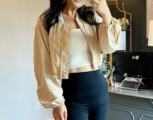 Madden NYC Cropped Jacket Women’s Size Medium Tan