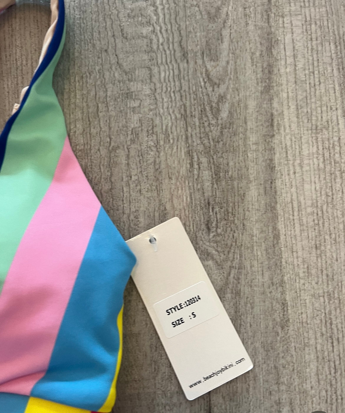 Stripe High Waist Bikini Women’s Size Small Multi
