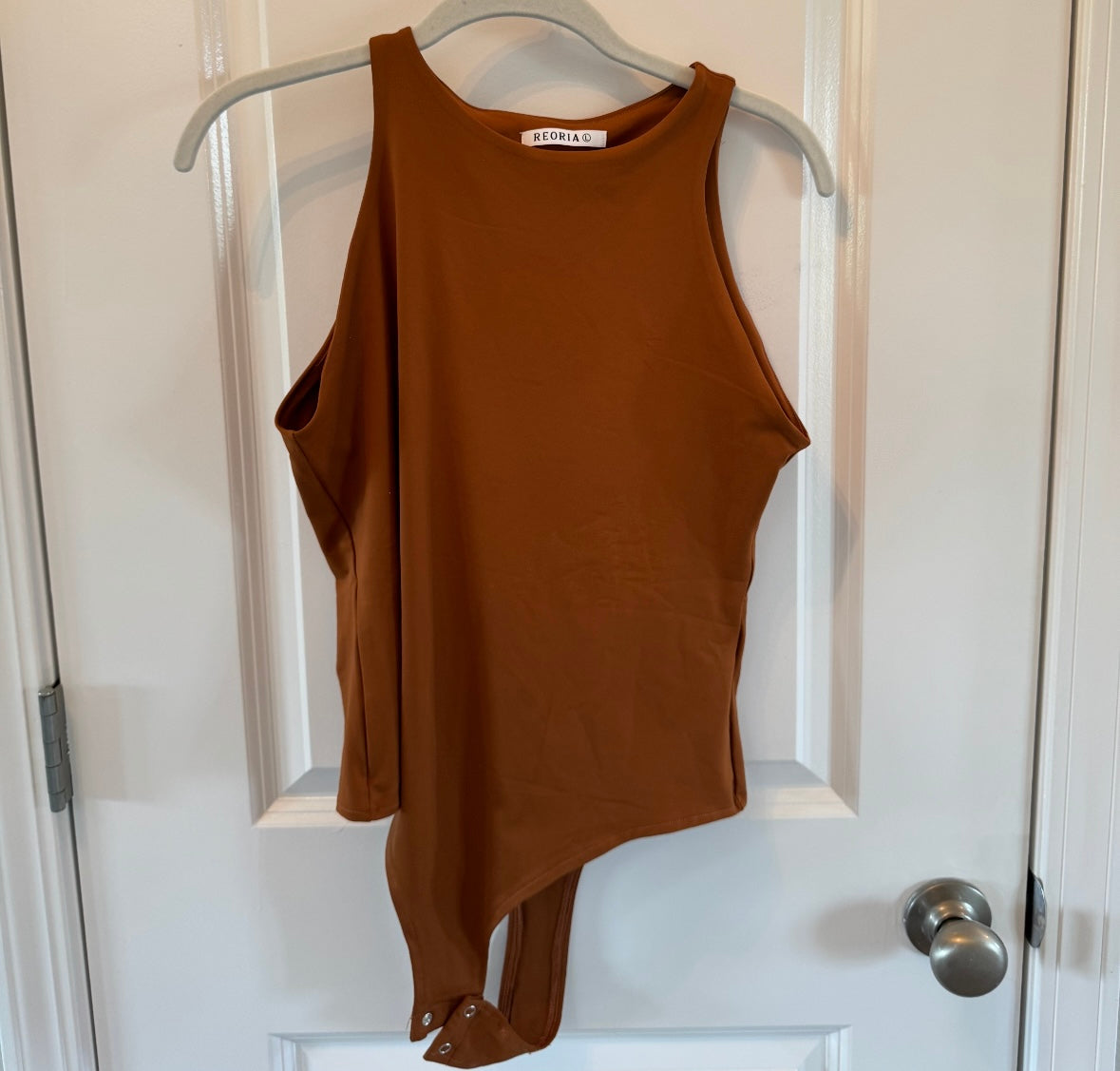 High Neck Bodysuit Women’s Large Brown