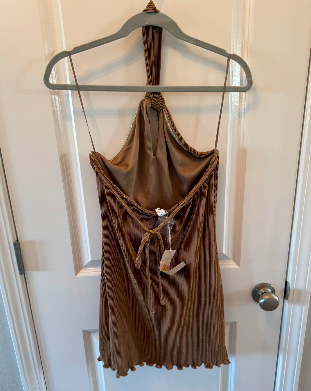 ACOA Halter Dress Women’s Medium Brown NWT