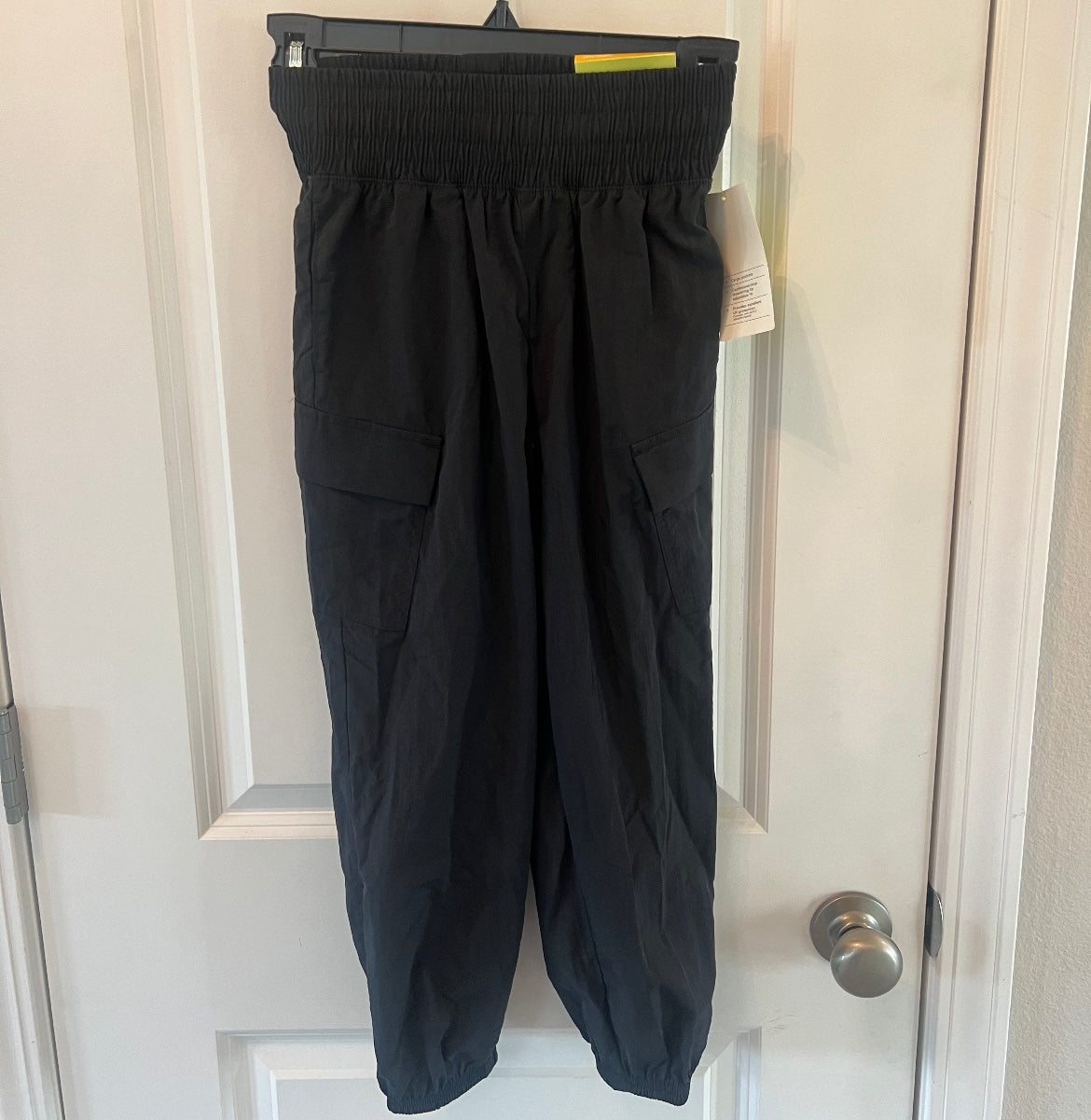 All In Motion Woven Cargo Pants Youth Girl's Size Small Black