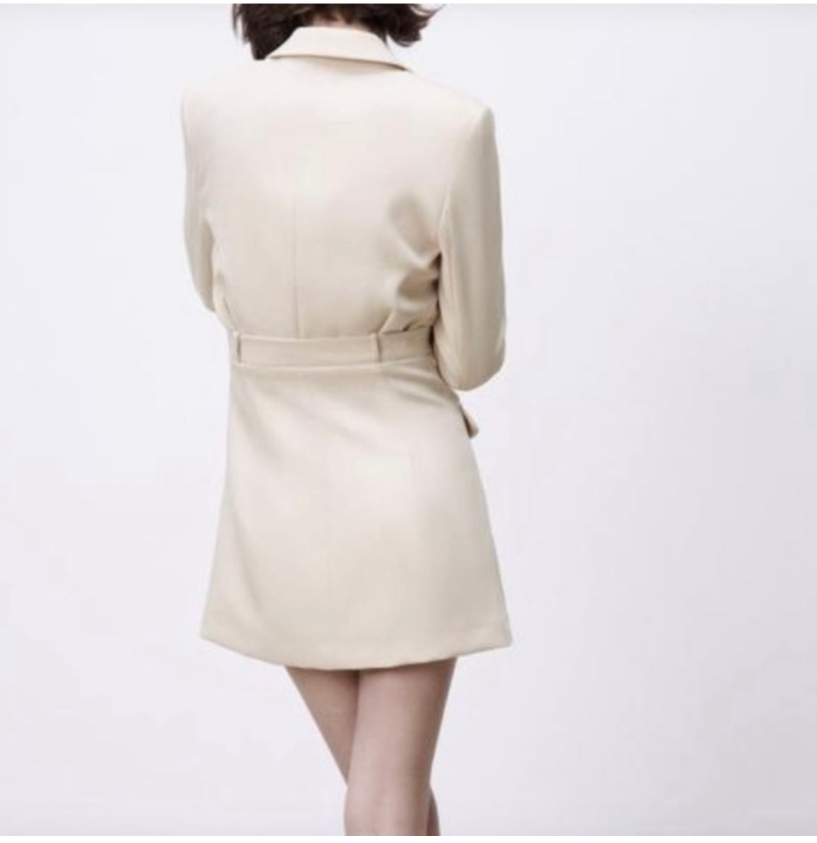 Zara Blazer Dress Women’s Size Large Cream