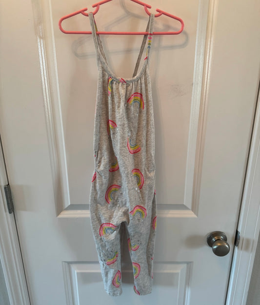 Old Navy Rainbow Print Jumpsuit Toddler Size 3T Heather Gray