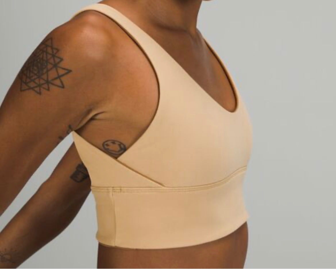 Lululemon Align Reversible Sports Bra Light Support Women’s Size 6 Bold Beige/Pecan Tan