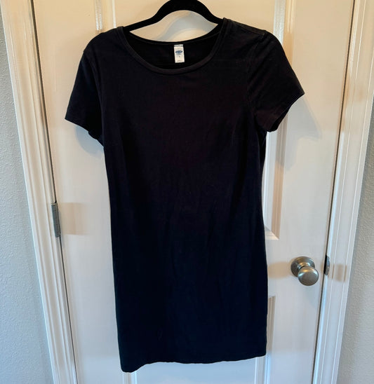 Old Navy Crewneck TShirt Dress Women’s Size Medium Solid Black