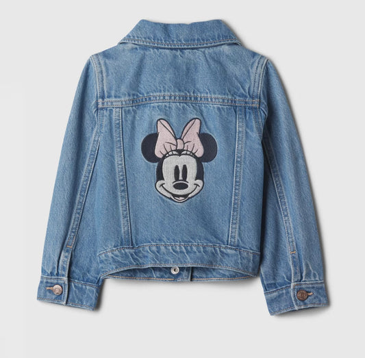 Gap x Disney Minnie Mouse Icon Denim Jacket Toddler Size 4 Years