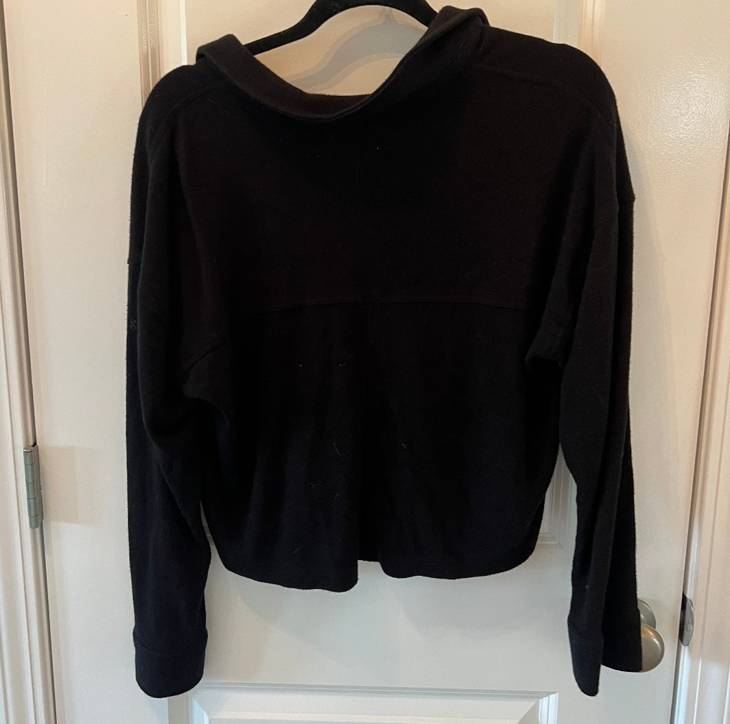 Every Chunky Knit Henley Women’s Size Large Black