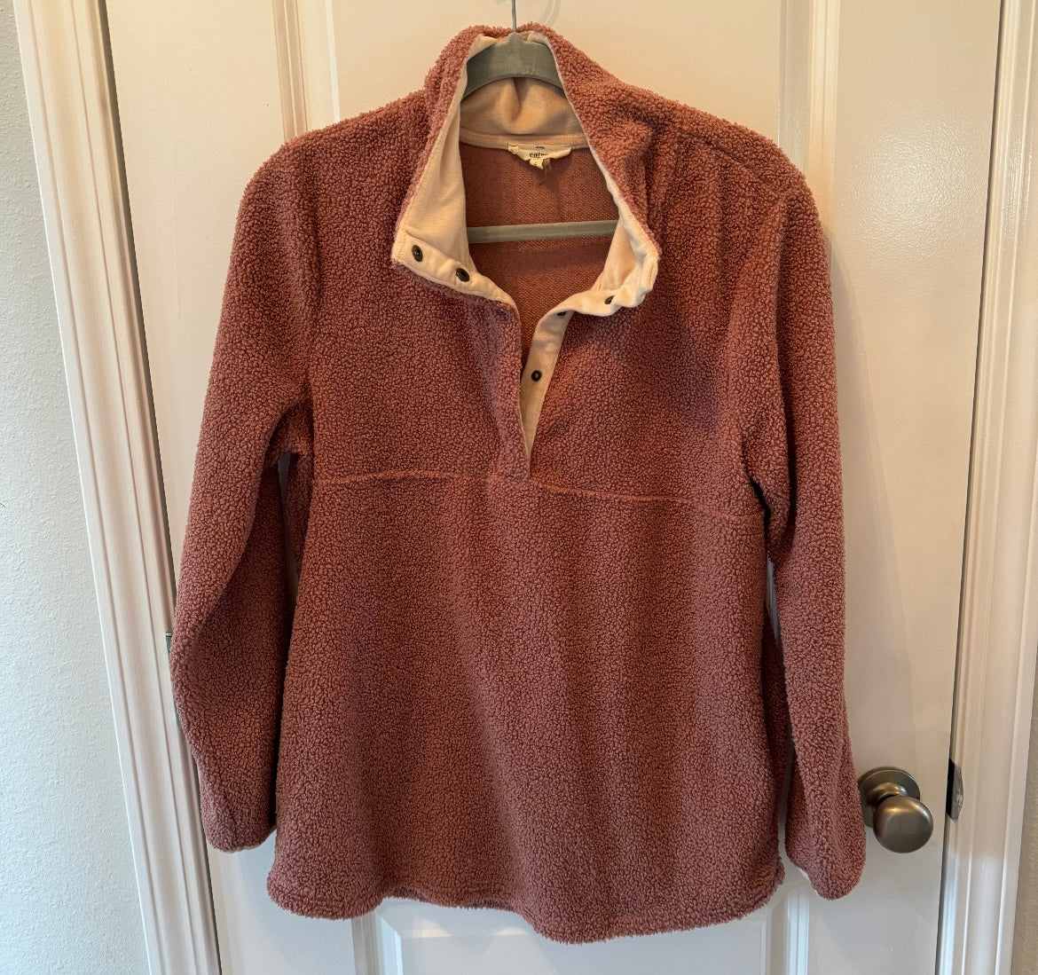 Entro Sherpa Pullover Women’s Size Small Mauve