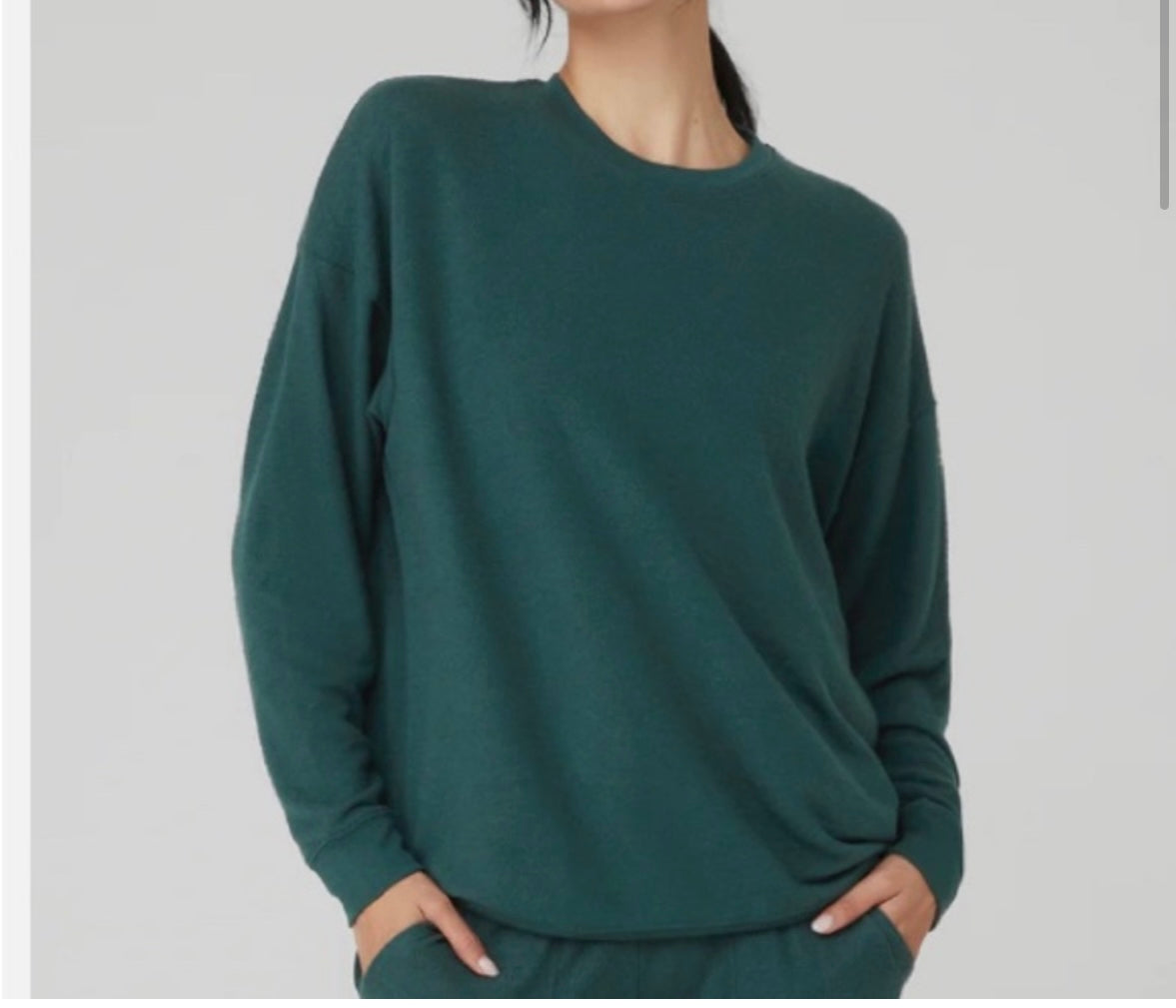 Alo Soho Pullover Women’s Medium Green