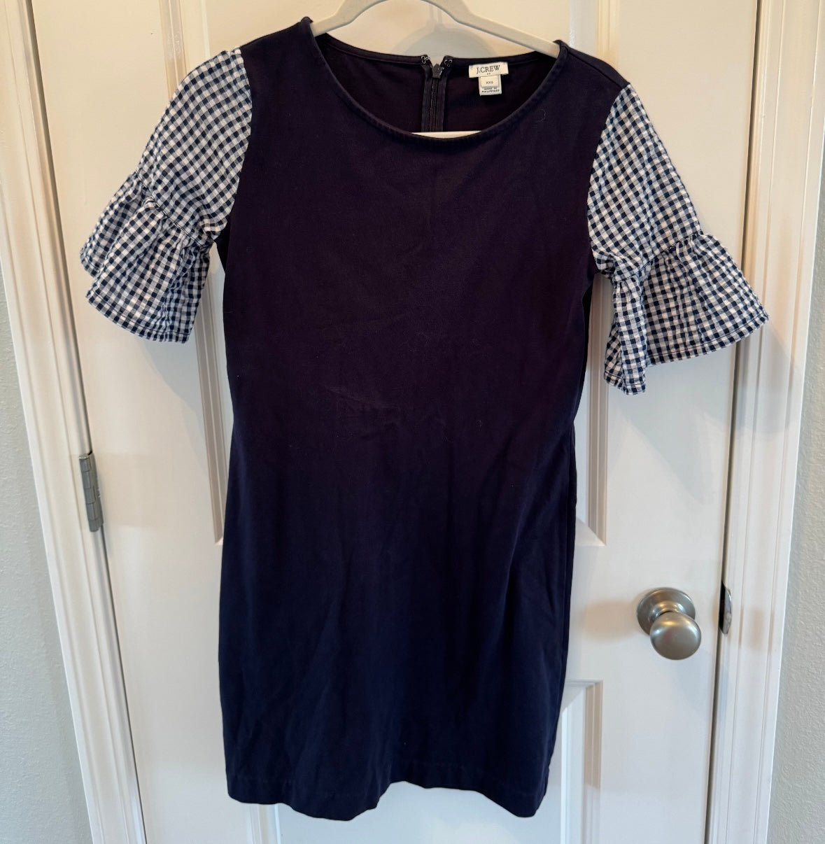 J Crew Gingham Dress Women’s XXS Navy