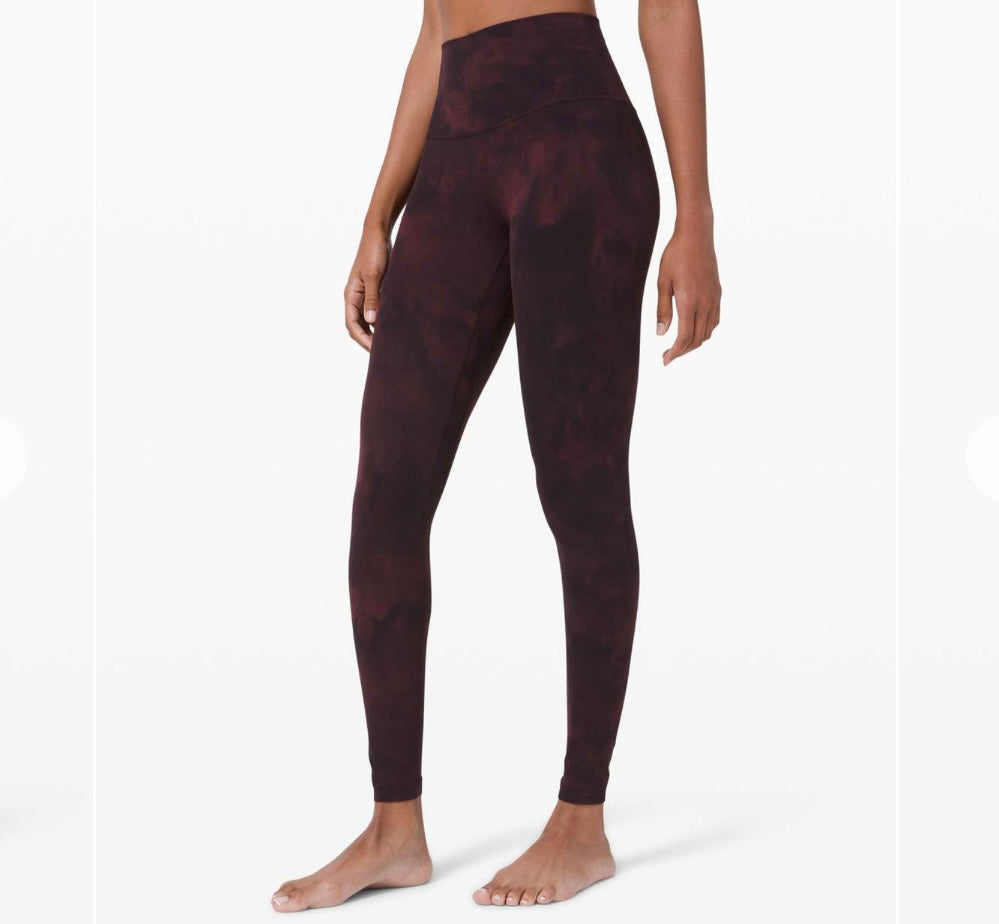 Lululemon Align Pant 28in Diamond Dye Women’s Size 0 Cassis Black