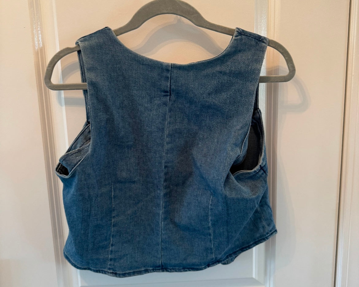 Sofia Denim Vest Women’s Medium NWT