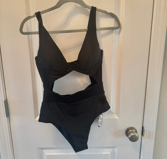 MBM Swim Peace Swimsuit Women’s Large Black NWT