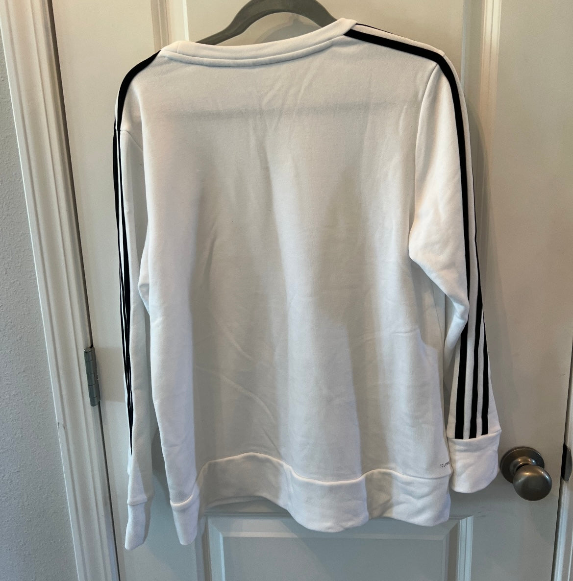 Adidas Essentials 3-stripes Sweatshirt Women’s Size Large White