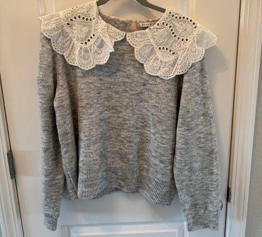 Knit Top w Peter Pan Collar Women’s Medium NWT